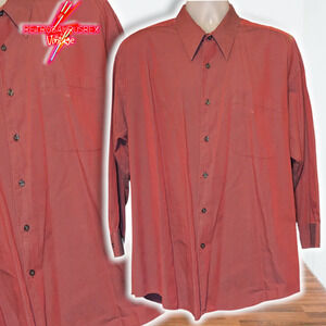 Vintage Croft & Barrow Sirencore Vamp Iridescent Oxblood Red Button Up Shirt, XL